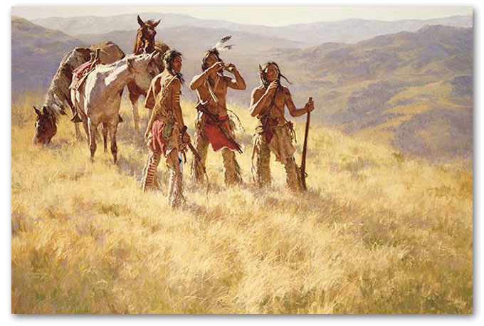 Dust of Many Pony Soldiers - by Howard Terpning