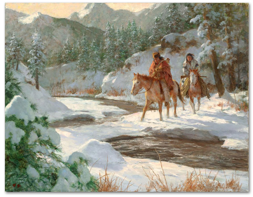 Cold Makers Bridge - by Howard Terpning