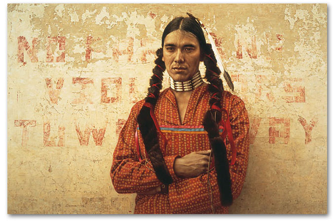 Contemporary Sioux Indian - by James Bama
