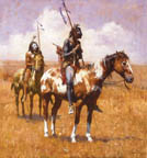 Coup Sticks and War Paint - by Howard Terpning - by Howard Terpning