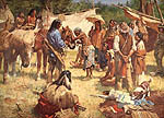 The Horse Doctor and His Medicine Bag at Rendezvous - by Howard Terpning