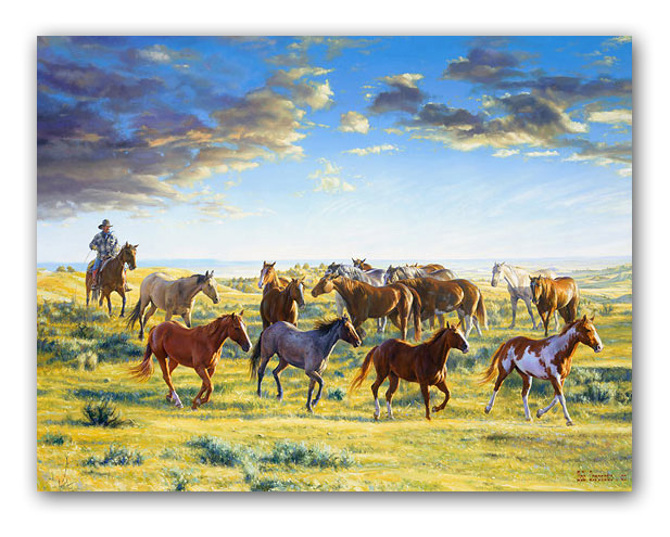 The Horse Wrangler Gather'd the Morning Mounts