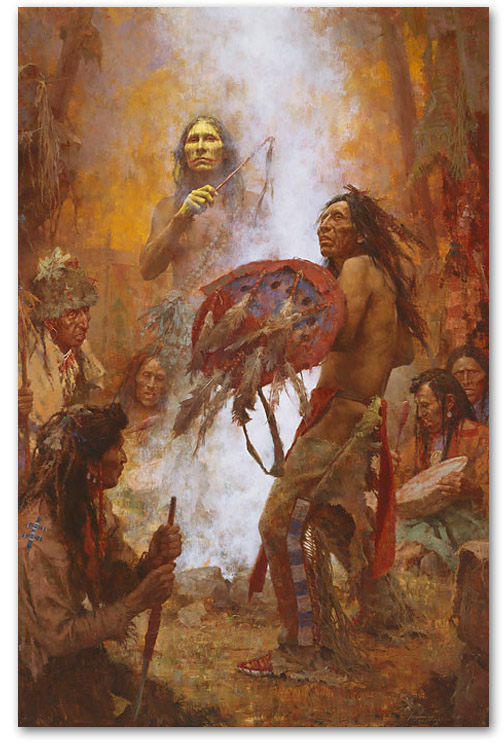 Transferring the Medicine Shield - by Howard Terpning